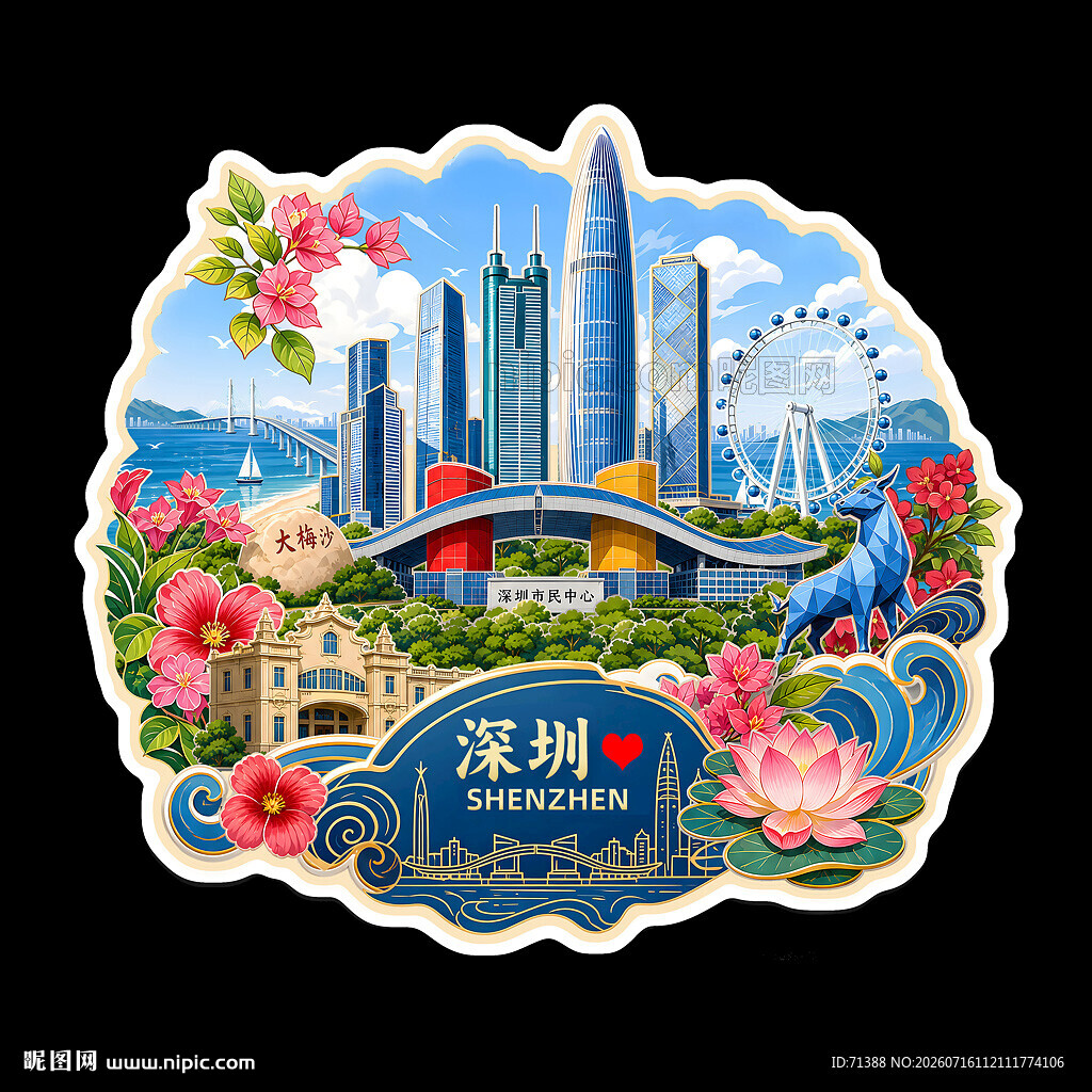 深圳城市文化冰箱贴