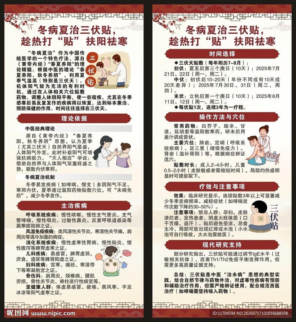 冬病夏治三伏贴展架