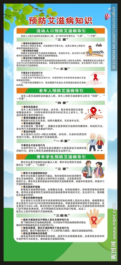 世界艾滋病日展架