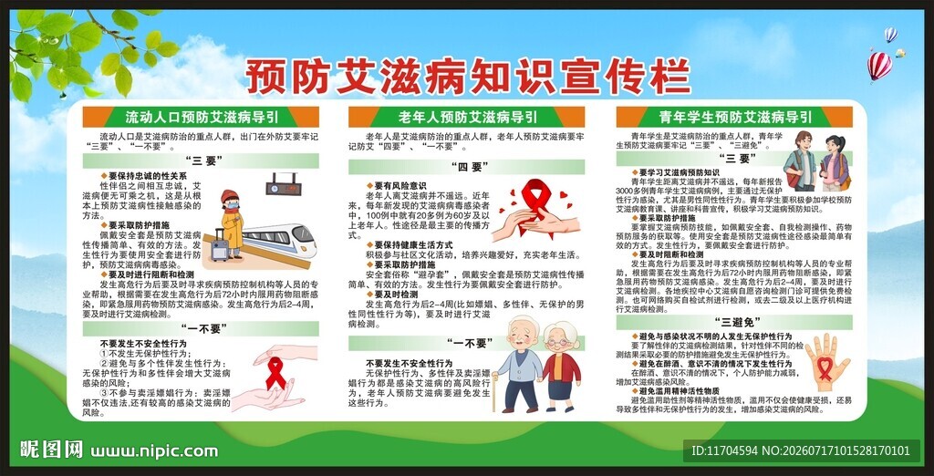 世界艾滋病日宣传栏