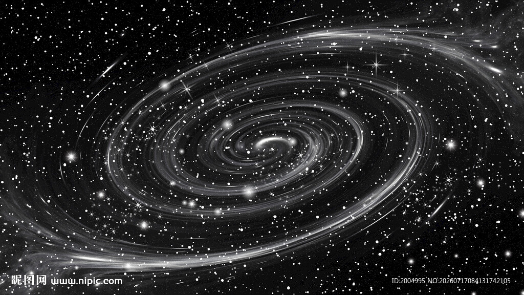 黑白星空旋涡