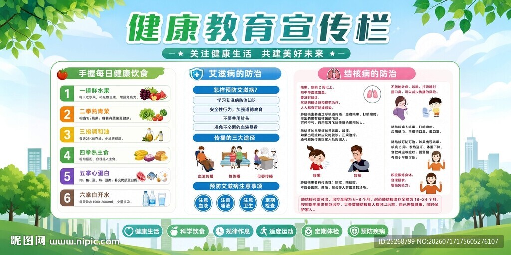 健康教育宣传栏展示