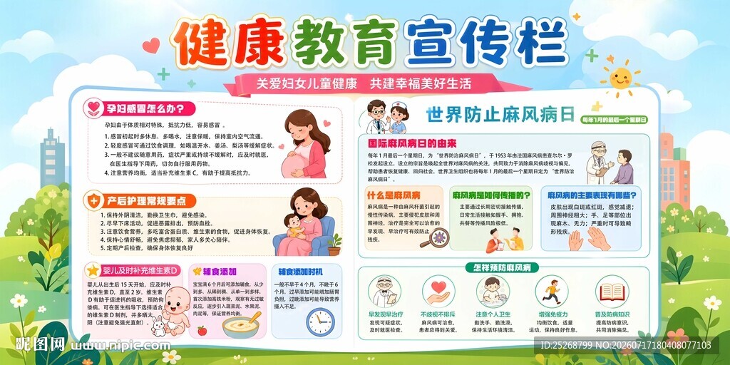 健康教育宣传栏海报展示