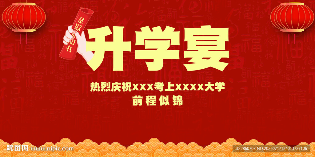 升学宴庆典海报