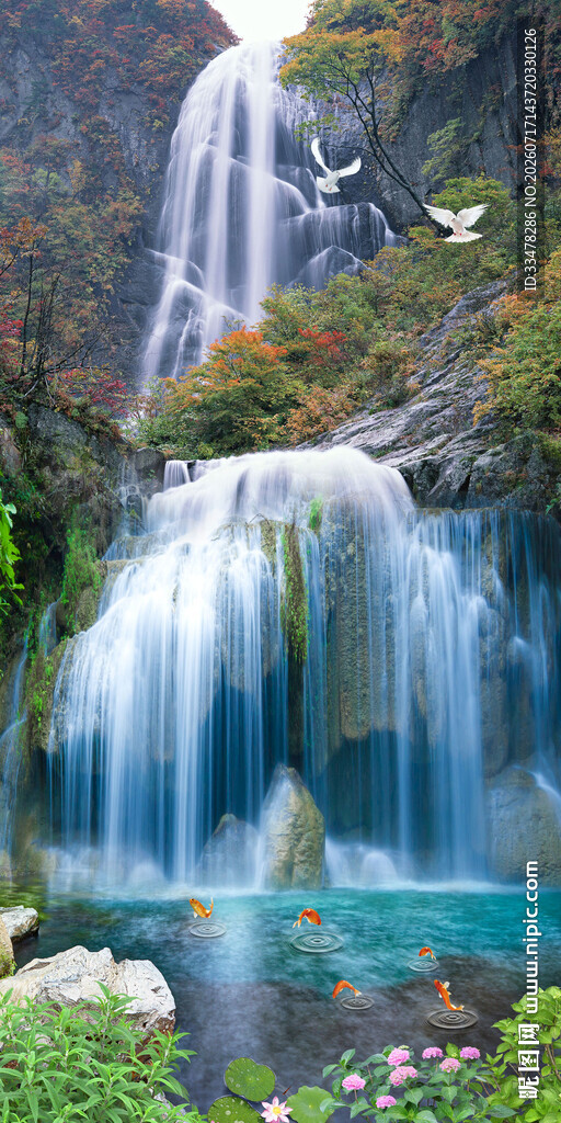 竖幅山水画