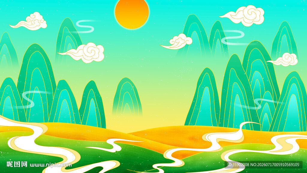 夏日山间美景