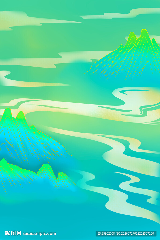 梦幻山水风景图