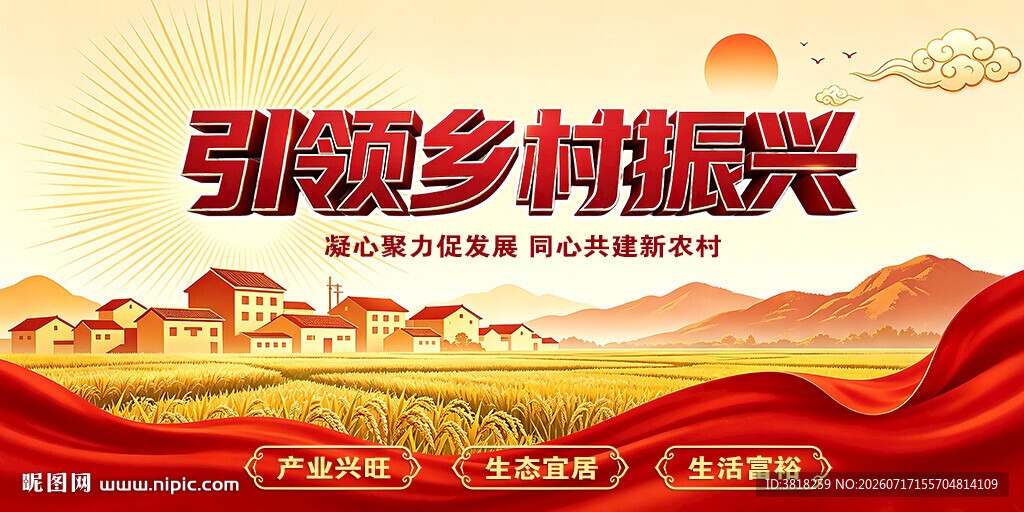 引领乡村振兴宣传海报