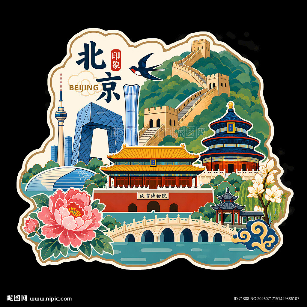 北京城市文化冰箱贴