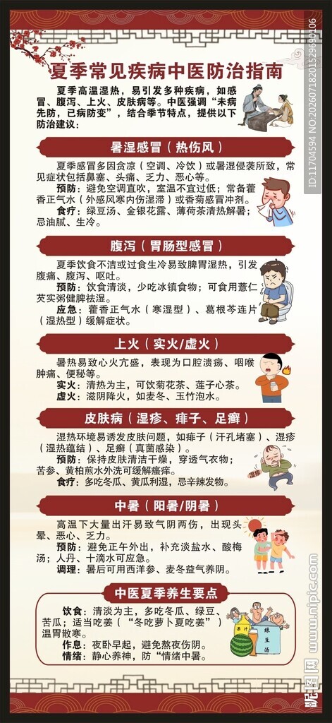 夏季健康教育知识展架