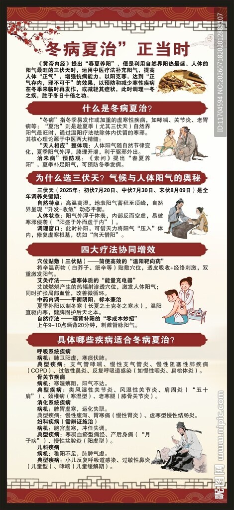冬病夏治展架
