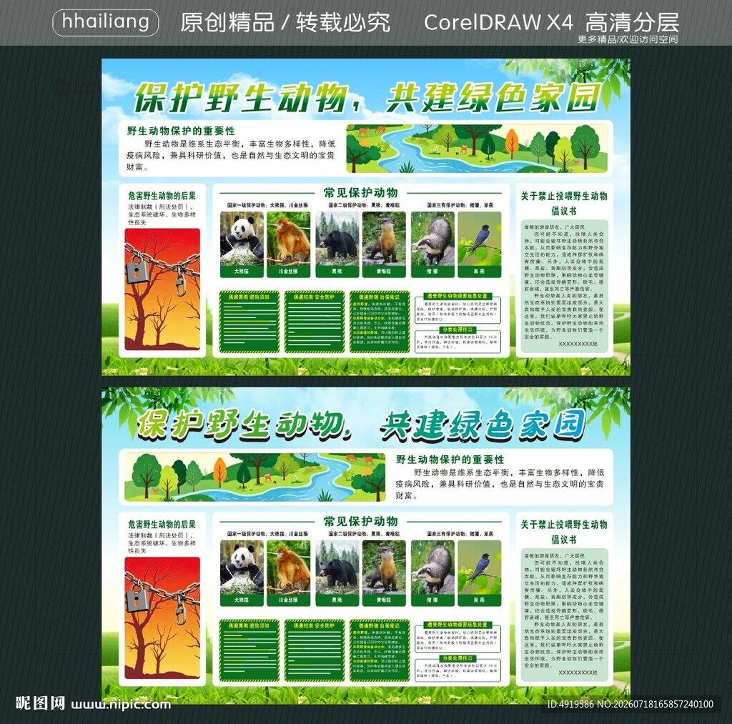 保护野生动物 共建绿色家园