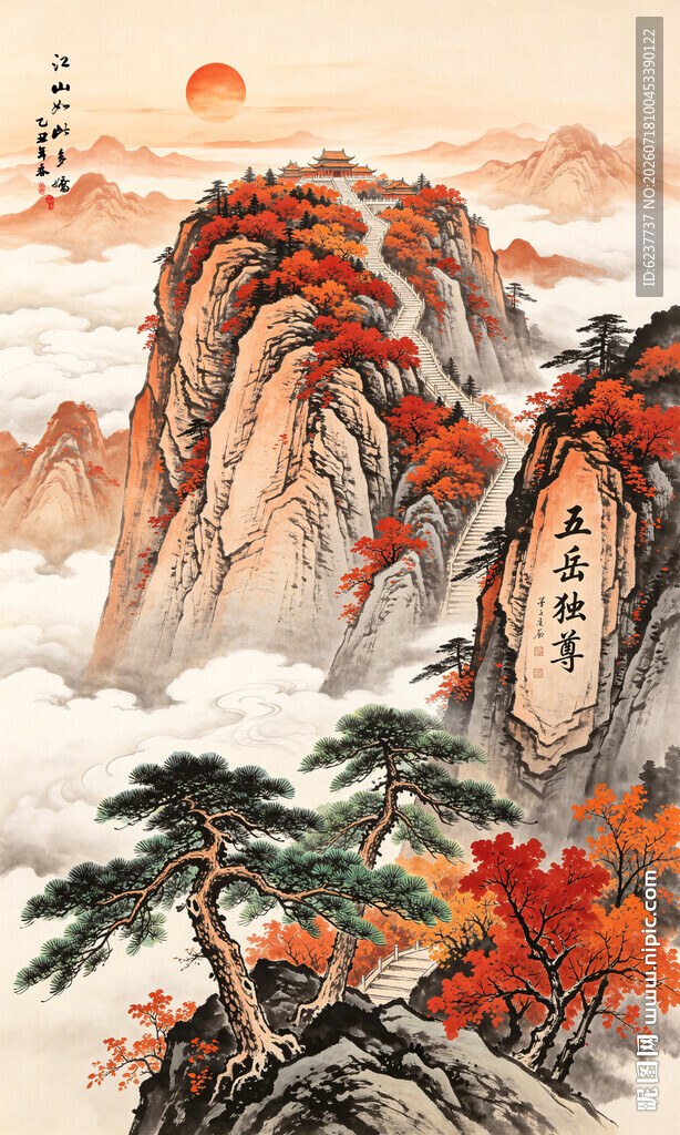 五岳独尊泰山图