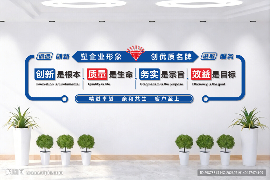 企业标语文化墙图片