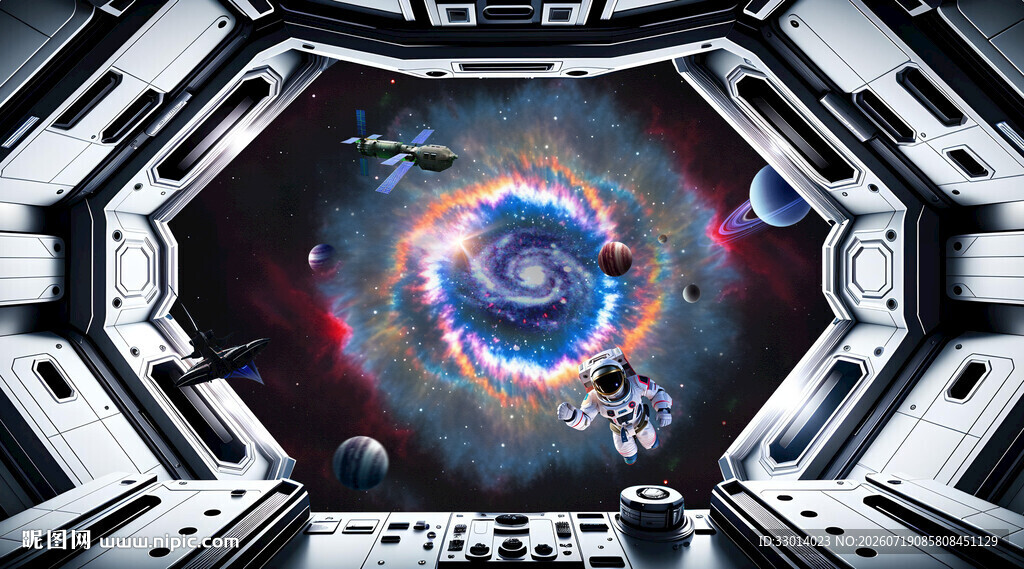 宇宙飞船背景墙