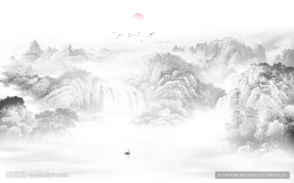 新中式山水画