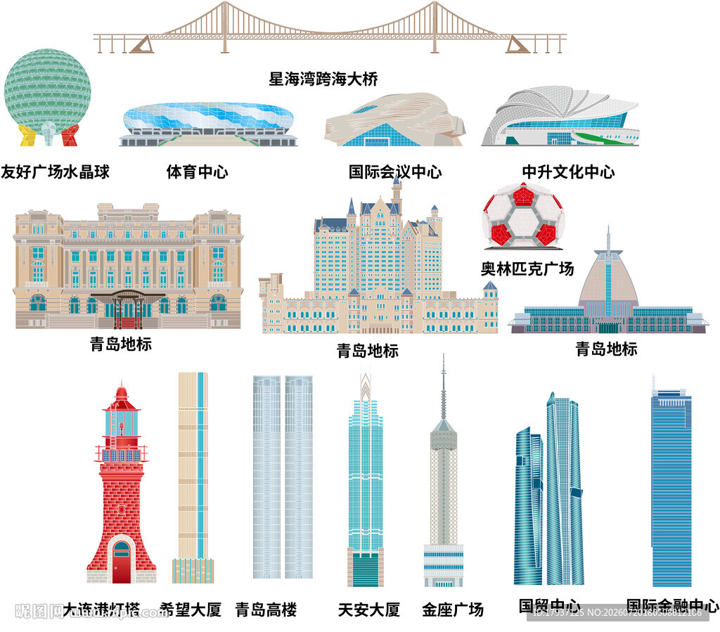 大连辽宁城市建筑旅游剪影