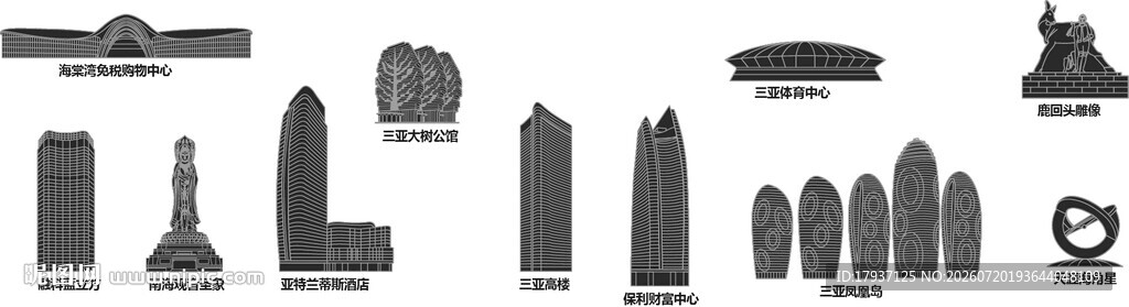 三亚海南城市建筑旅游剪影