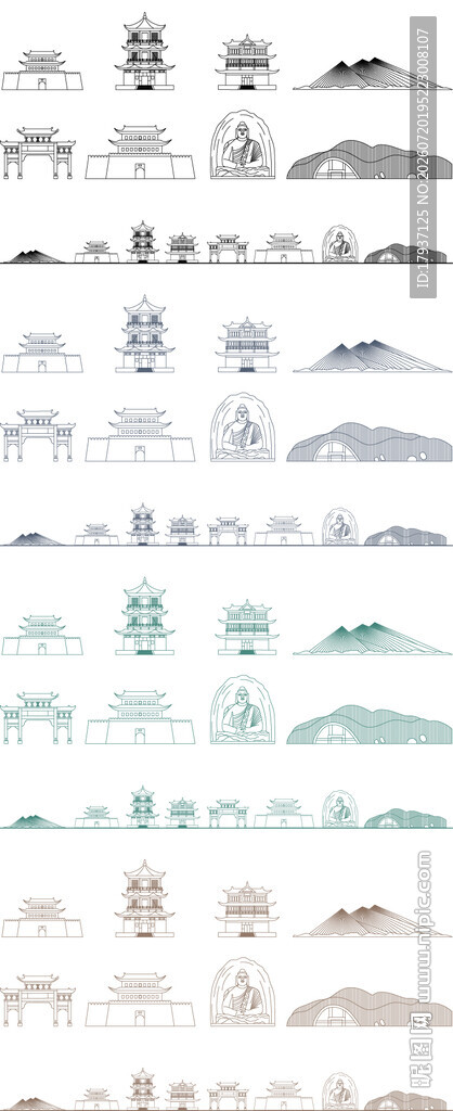 大同山西城市建筑旅游剪影