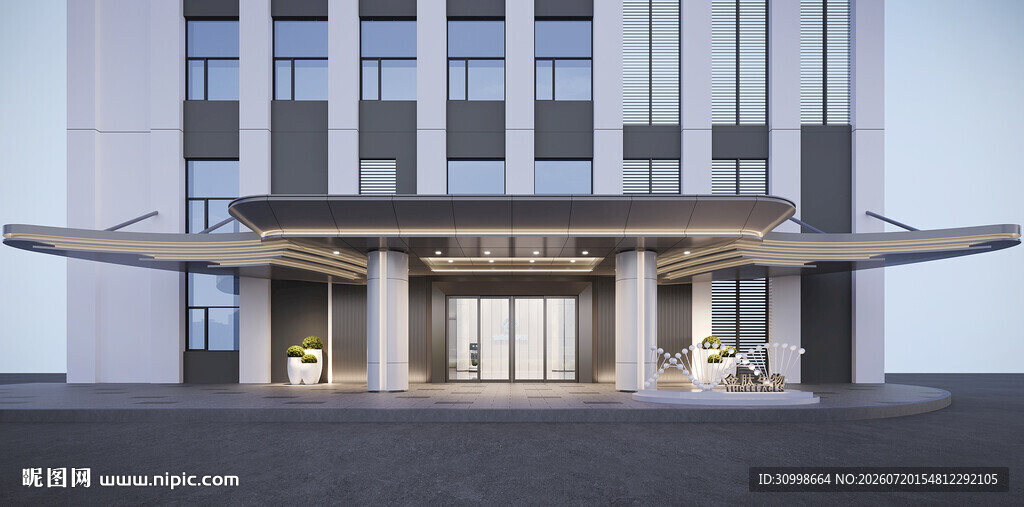 现代风格建筑入口外观