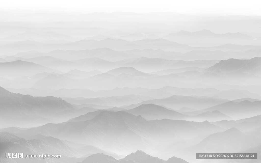 现代简约水墨山水画背景墙