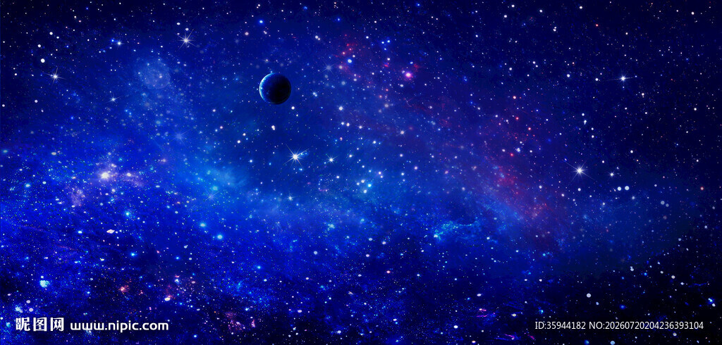蓝色星空图