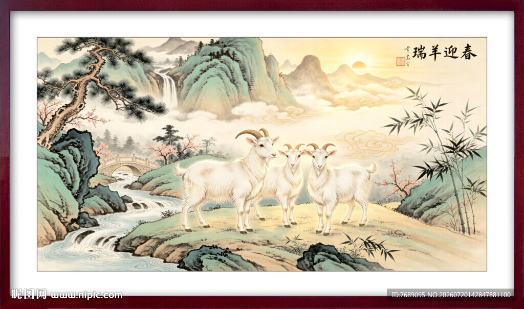 瑞阳迎春国画