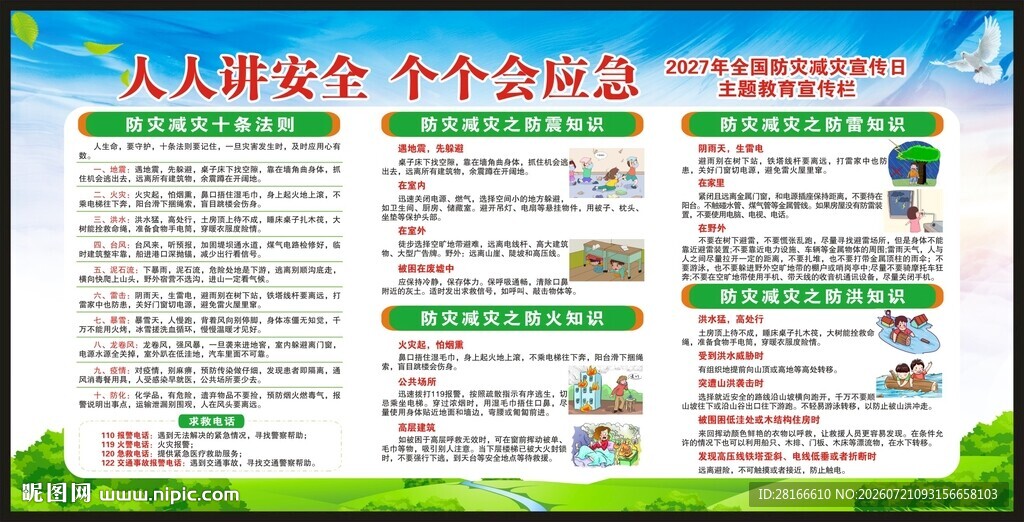 防灾减灾日宣传栏