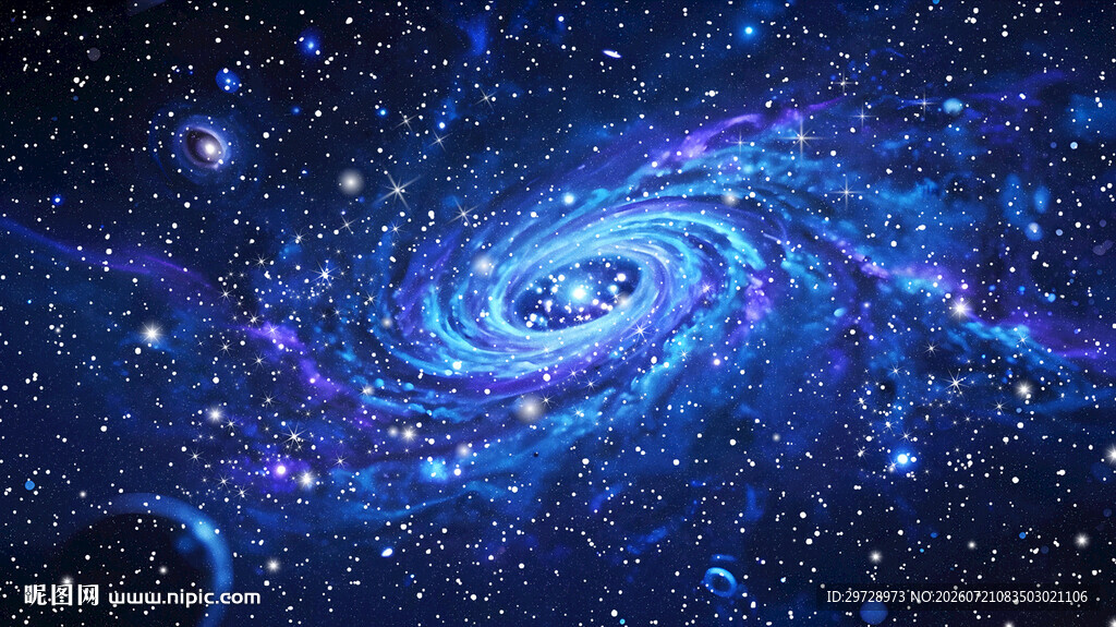蓝色高清星空