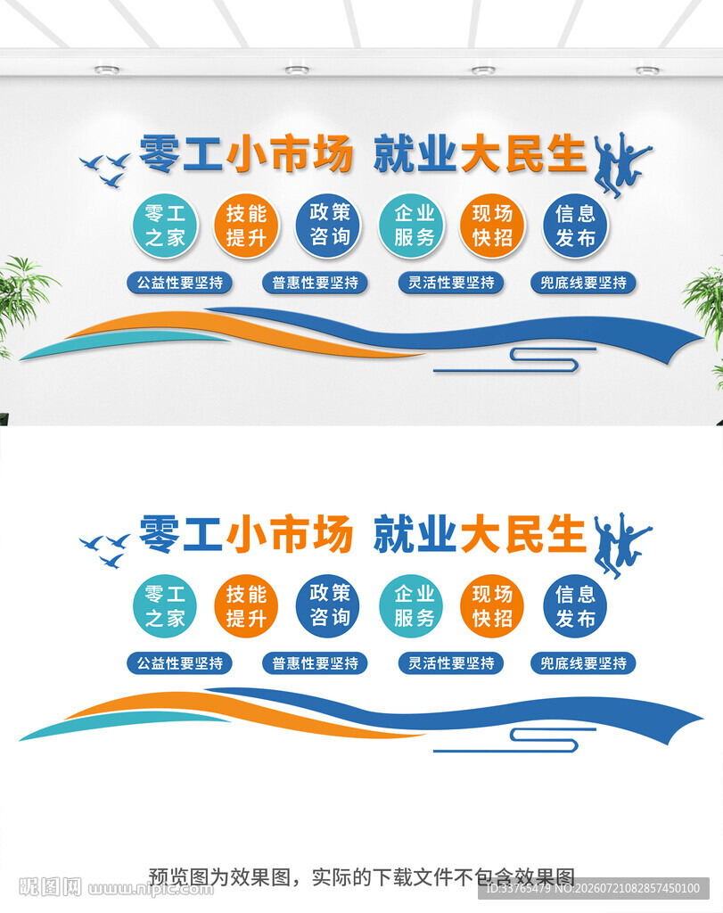 零工市场文化墙