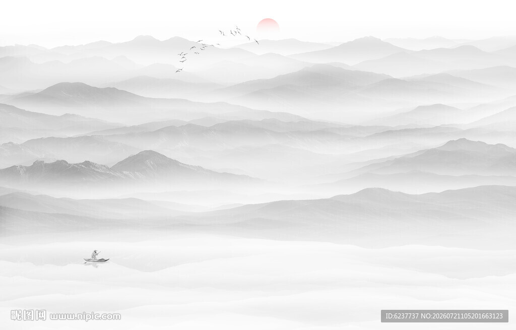 山水水墨画