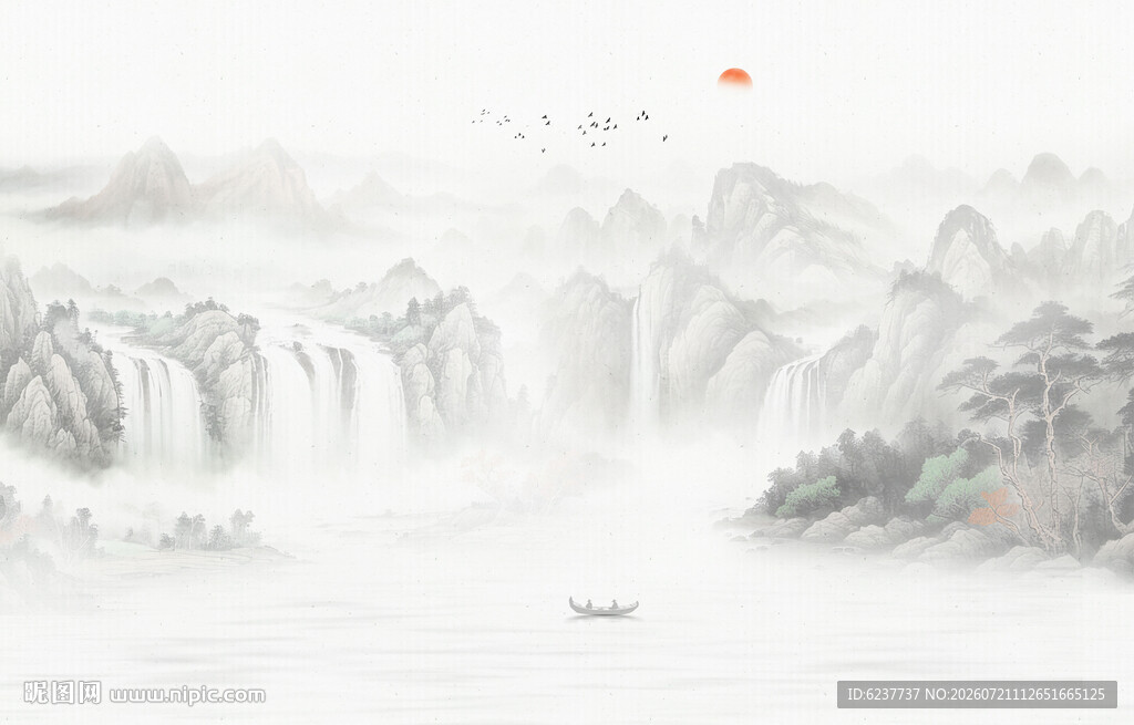 山水背景墙