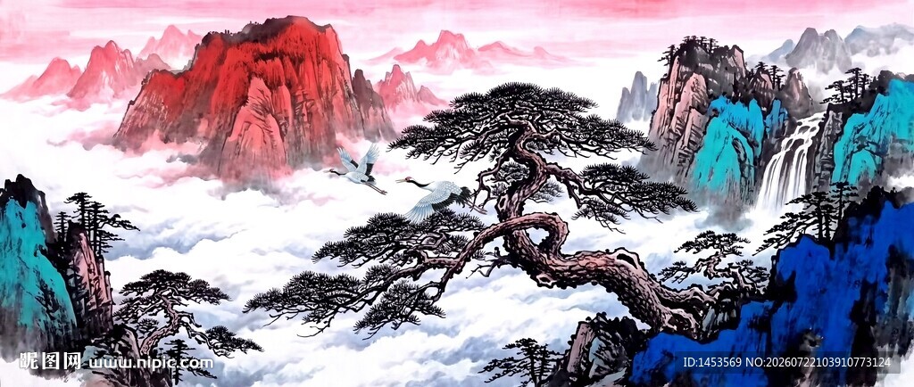 水墨山水国画