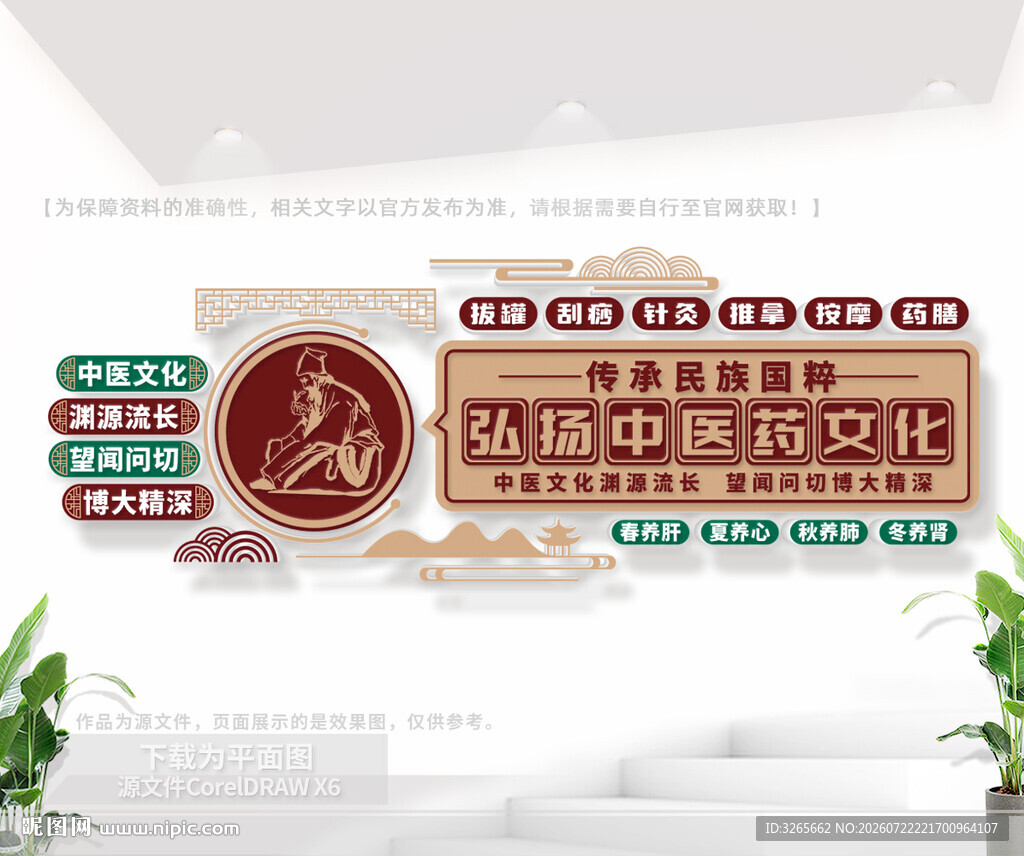 古典中医院文化墙