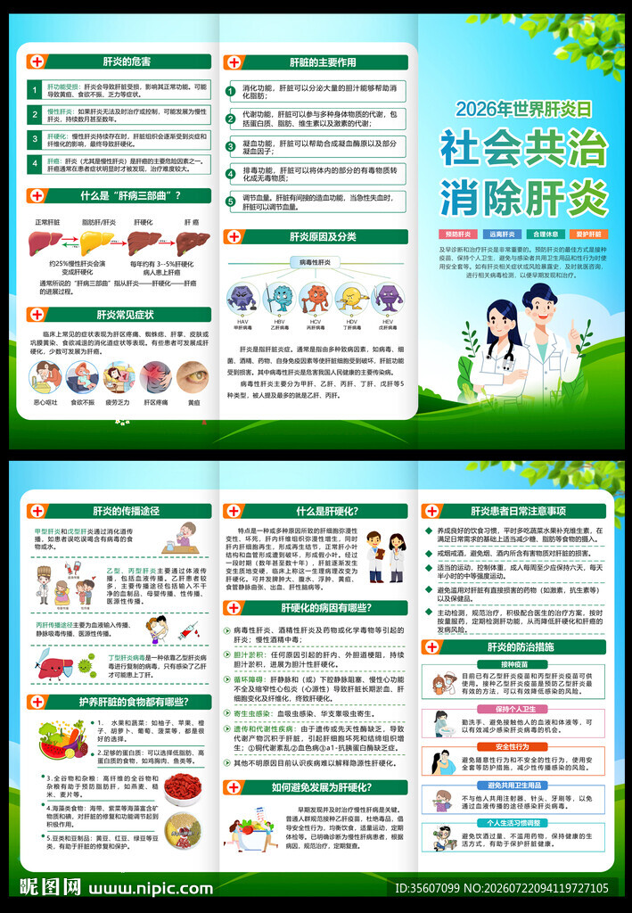 2026肝炎日三折页