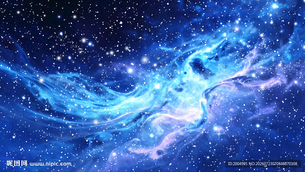 蓝色唯美星空