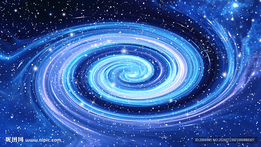 宇宙旋涡星空蓝色背景