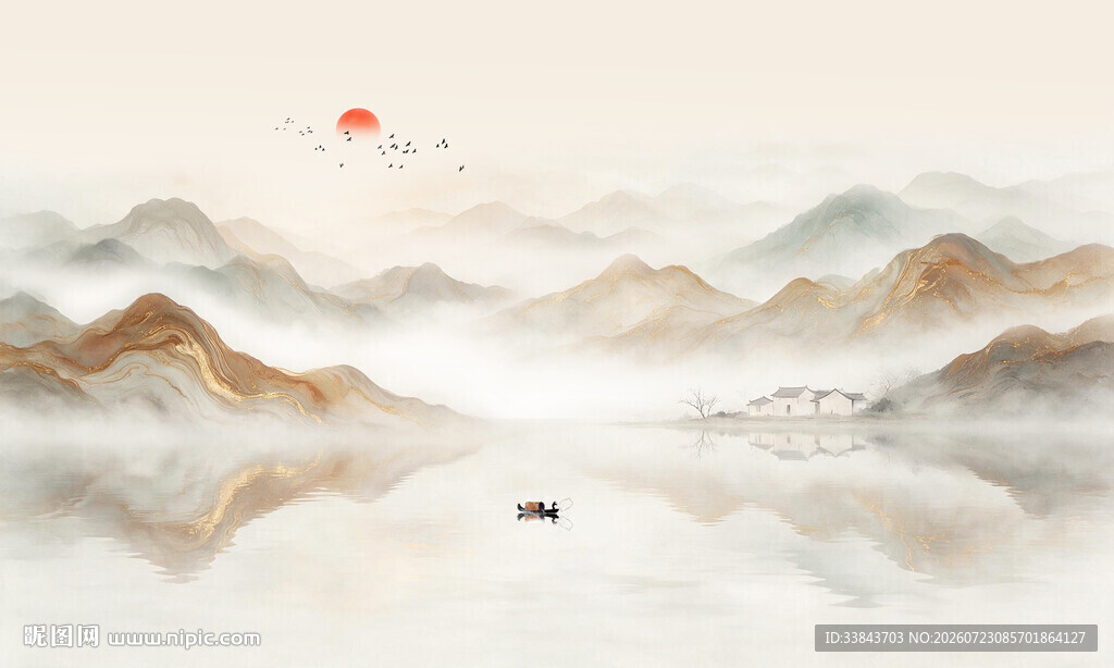 中式水墨山水
