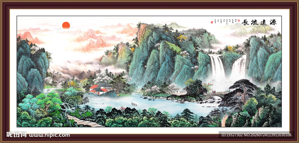 聚宝盆风水画 宝地生金