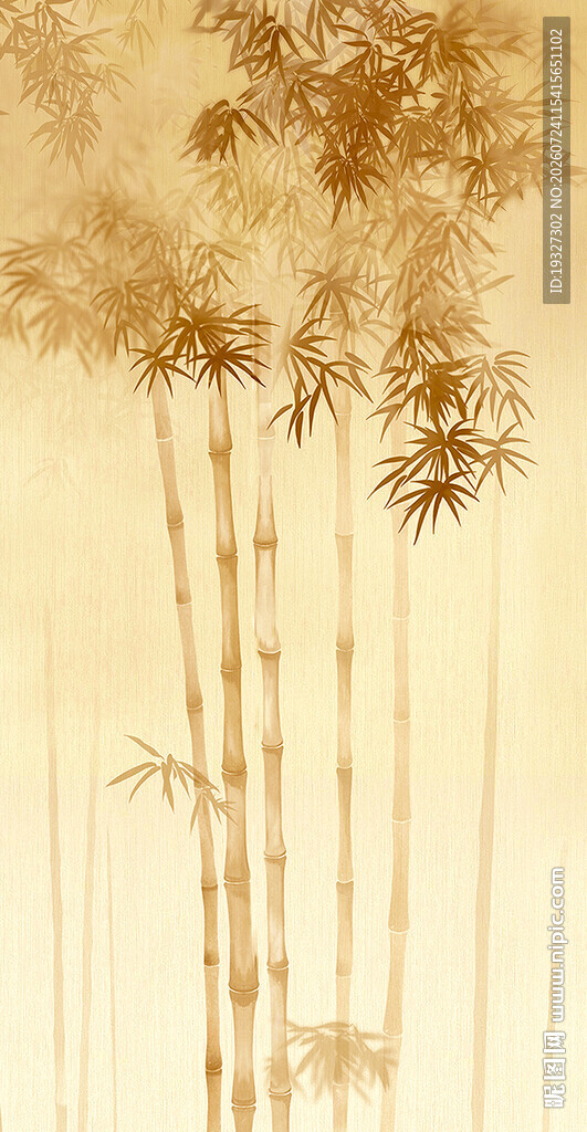 新中式水墨竹子竹林背景墙
