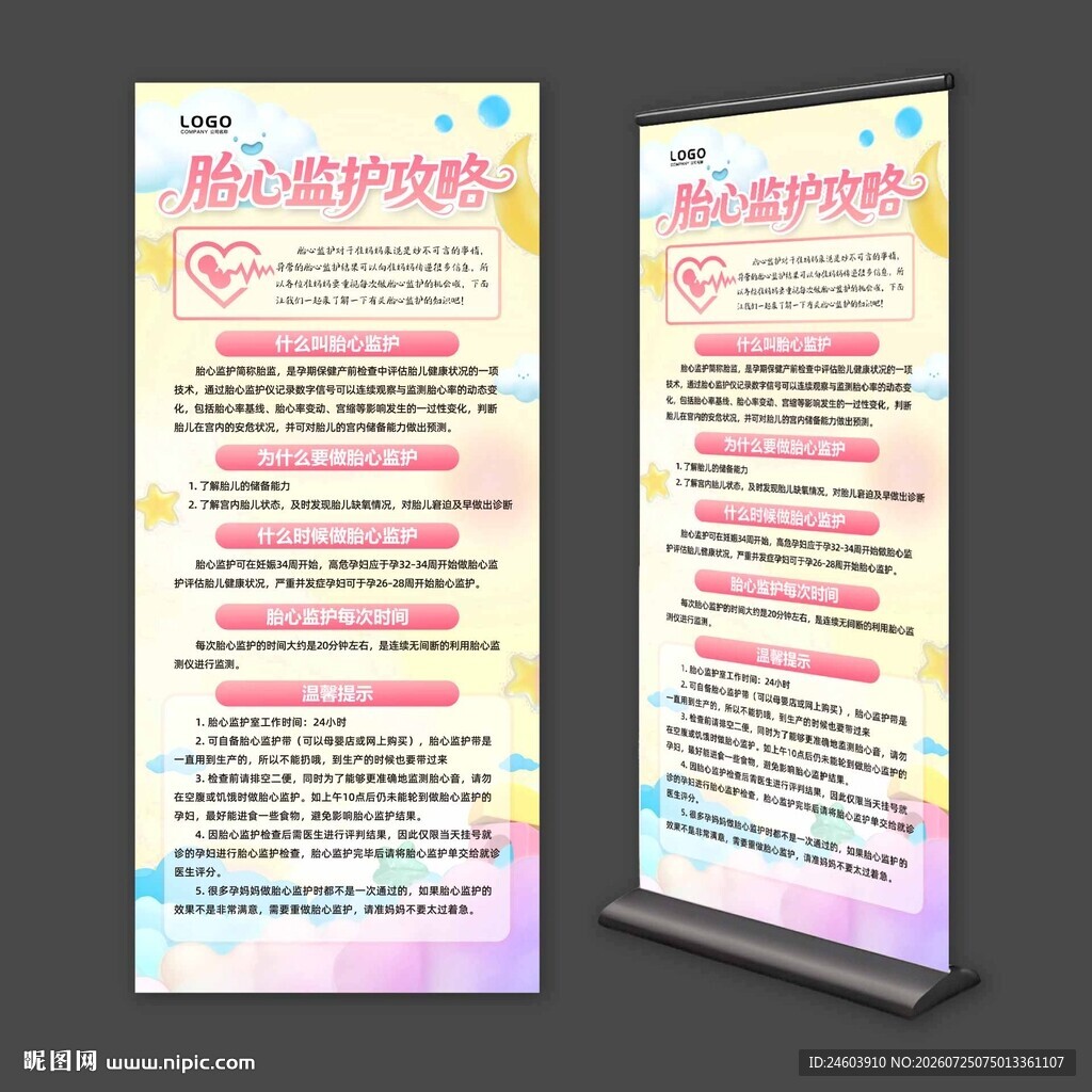胎心监护攻略展架