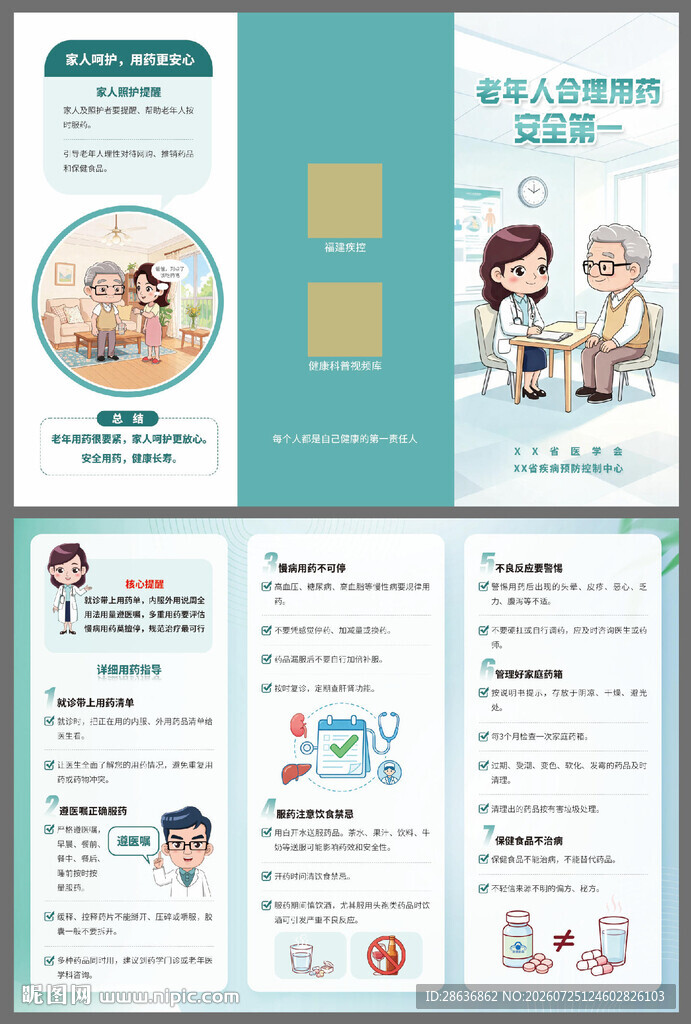 老年人合理用药折页