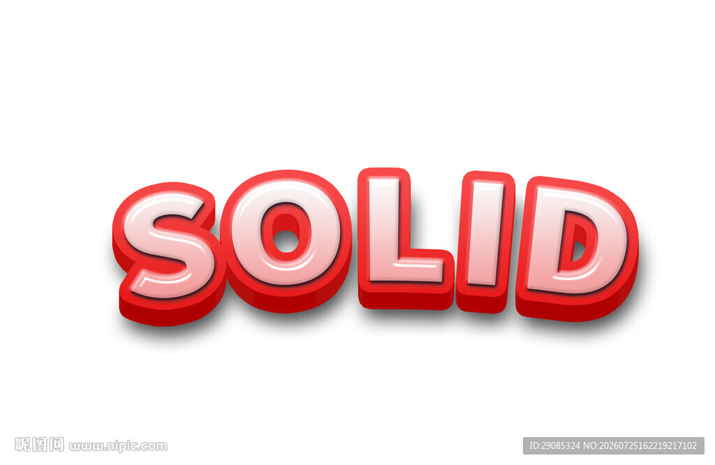 立体红色文字SOLID