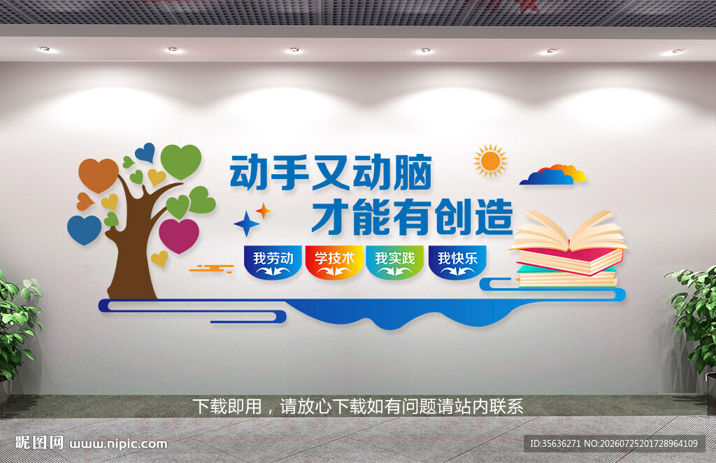 学校劳技教室文化墙