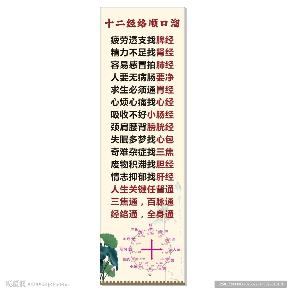 十二经络顺口溜