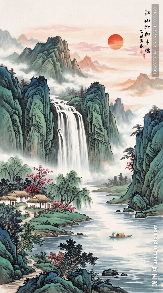 玄关山水装饰画