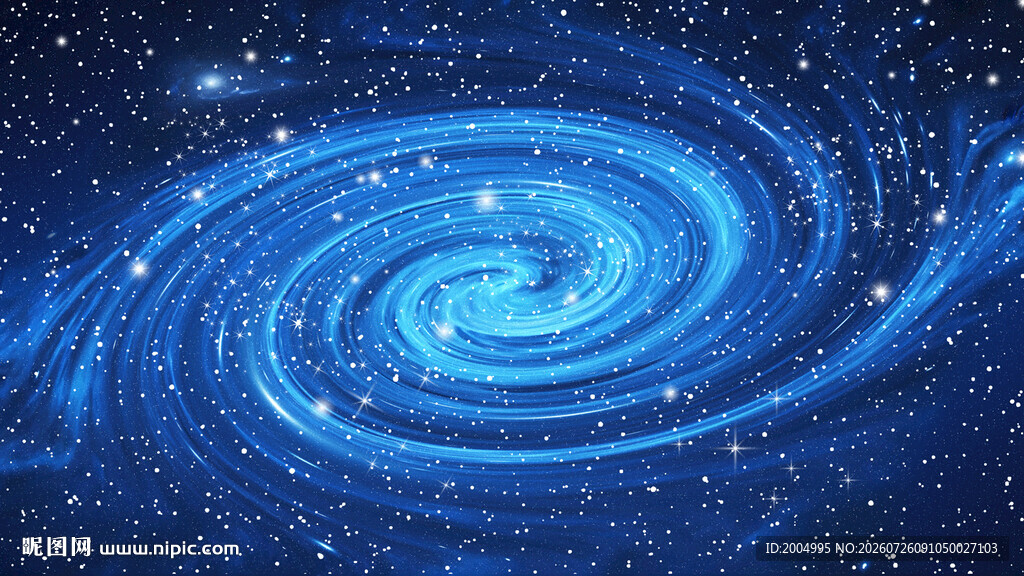 蓝色宇宙星空旋涡