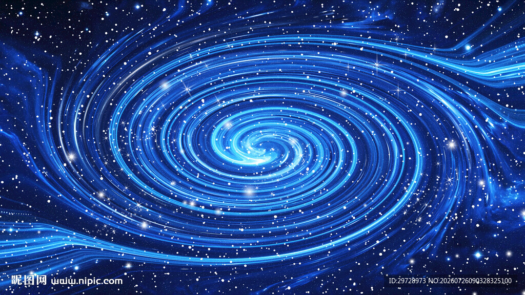 蓝色星空旋涡