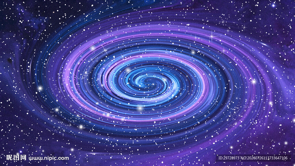 蓝紫色旋涡宇宙星空星系