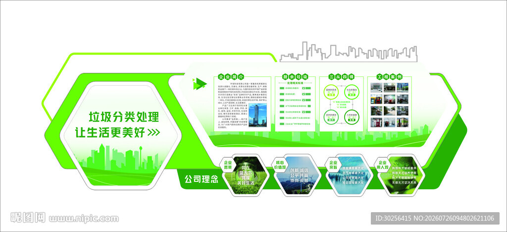绿色科技信息展示墙